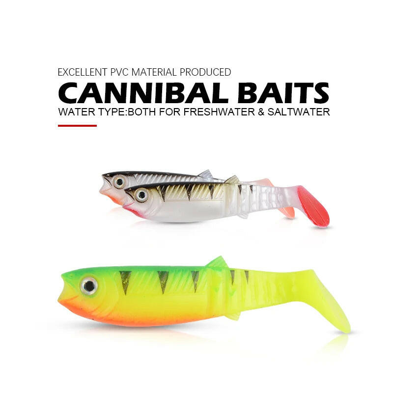 Catch the Big One with Our 3PCS Cannibal Soft Lures - Perfect for Your Next Fishing Adventure! 🎣🐟 #FishingGear #SoftLures.