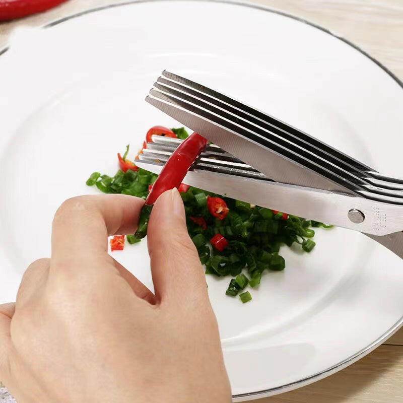 Five-Layer Vegetable Cutting Scissors.