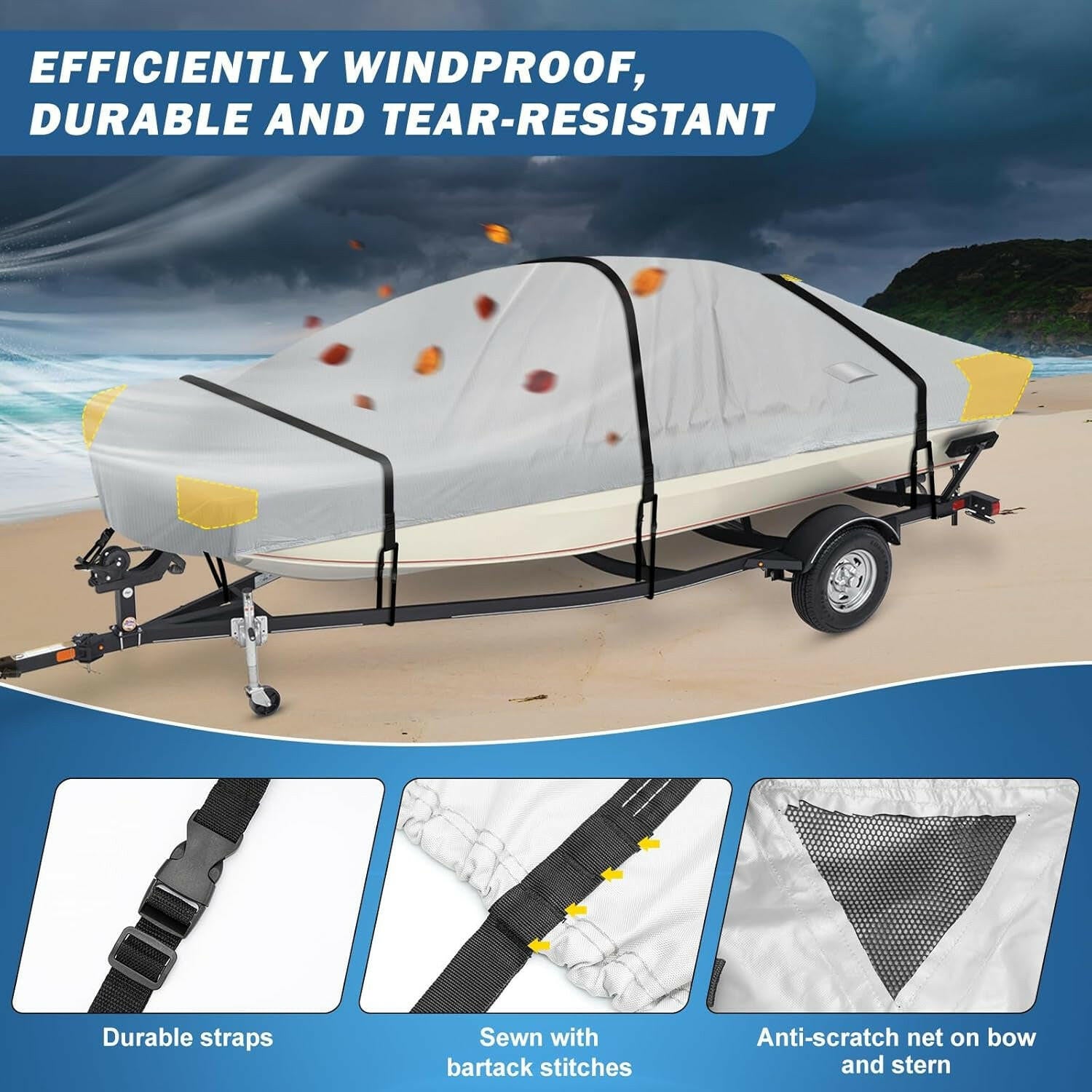 Shield Your Jon Boat with Our Ultimate Waterproof Cover! 🌊🚤 Perfect Fit for 16-18FT Boats! #BoatLife #Waterproof #AdventureReady.