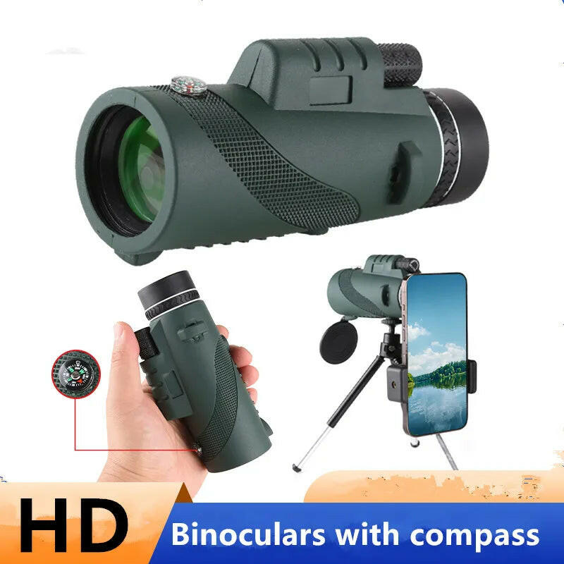 Elevate Your Outdoor Experience with the 40X60 HD Waterproof Monocular - Ideal for Hunting, Camping, and Stunning Smartphone Photography! 🌄🔭.