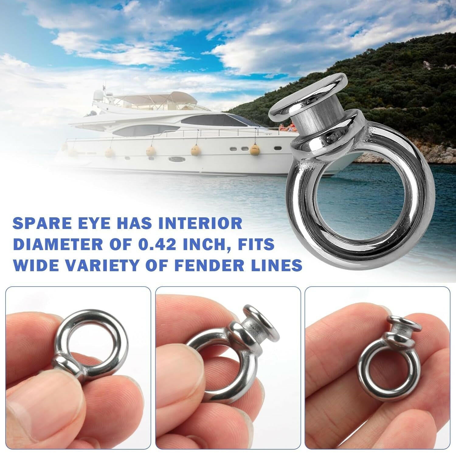 Upgrade Your Boat with These 4 Stainless Steel Fender Holder Clips! 🚤✨ #BoatLife #MarineGear.
