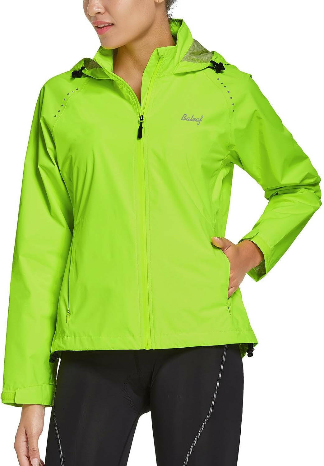 Stay Dry and Chic: Lightweight Waterproof Rain Jacket for Women - Ideal for Running & Cycling!