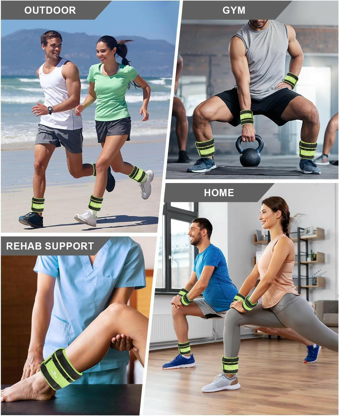 Transform Your Fitness Routine with Adjustable Ankle Weights (1-20 lbs) - Perfect for Jogging, Gymnastics, Aerobics & Rehab! Customize Your Workout Today!.