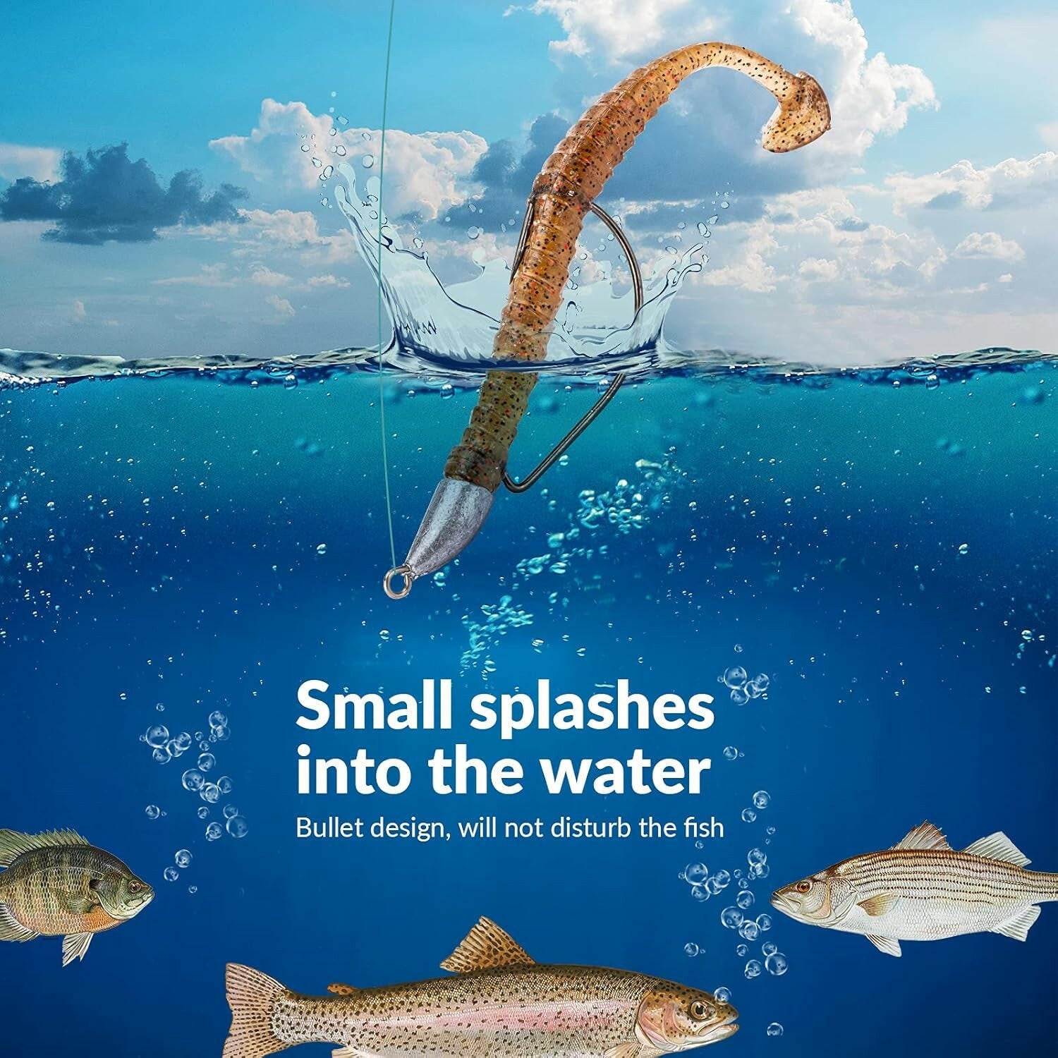 Weedless Swimbait Jig Heads for Bass Fishing - Weighted Texas Rig Hooks for Saltwater and Freshwater (Available in 1/8 Oz, 1/6 Oz, 1/4 Oz, 3/8 Oz, 1/2 Oz, 3/4 Oz)