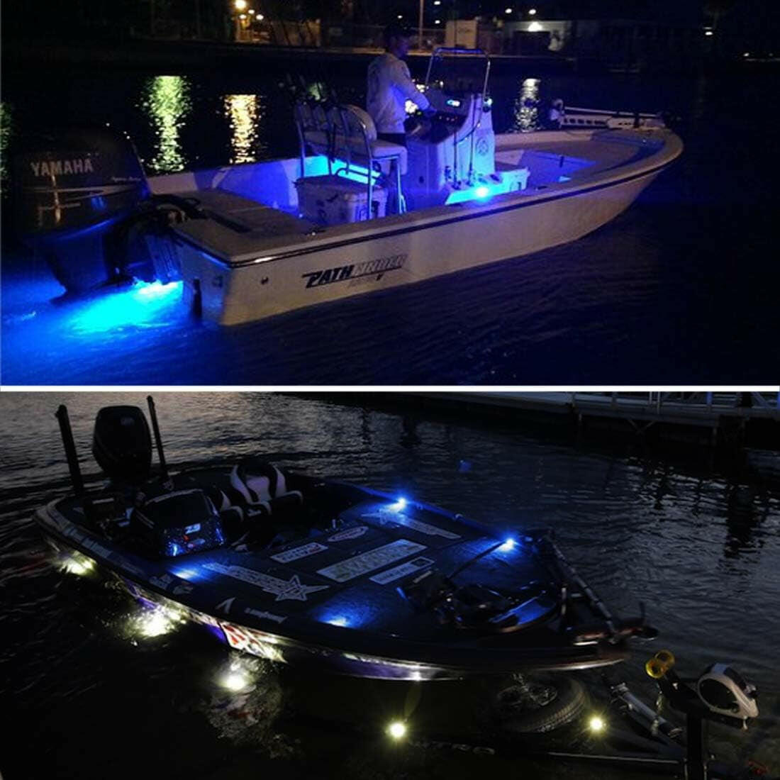 Vibrant Blue LED Night Fishing Lights - Perfect for Boat Courtesy, Deck, and Navigation.