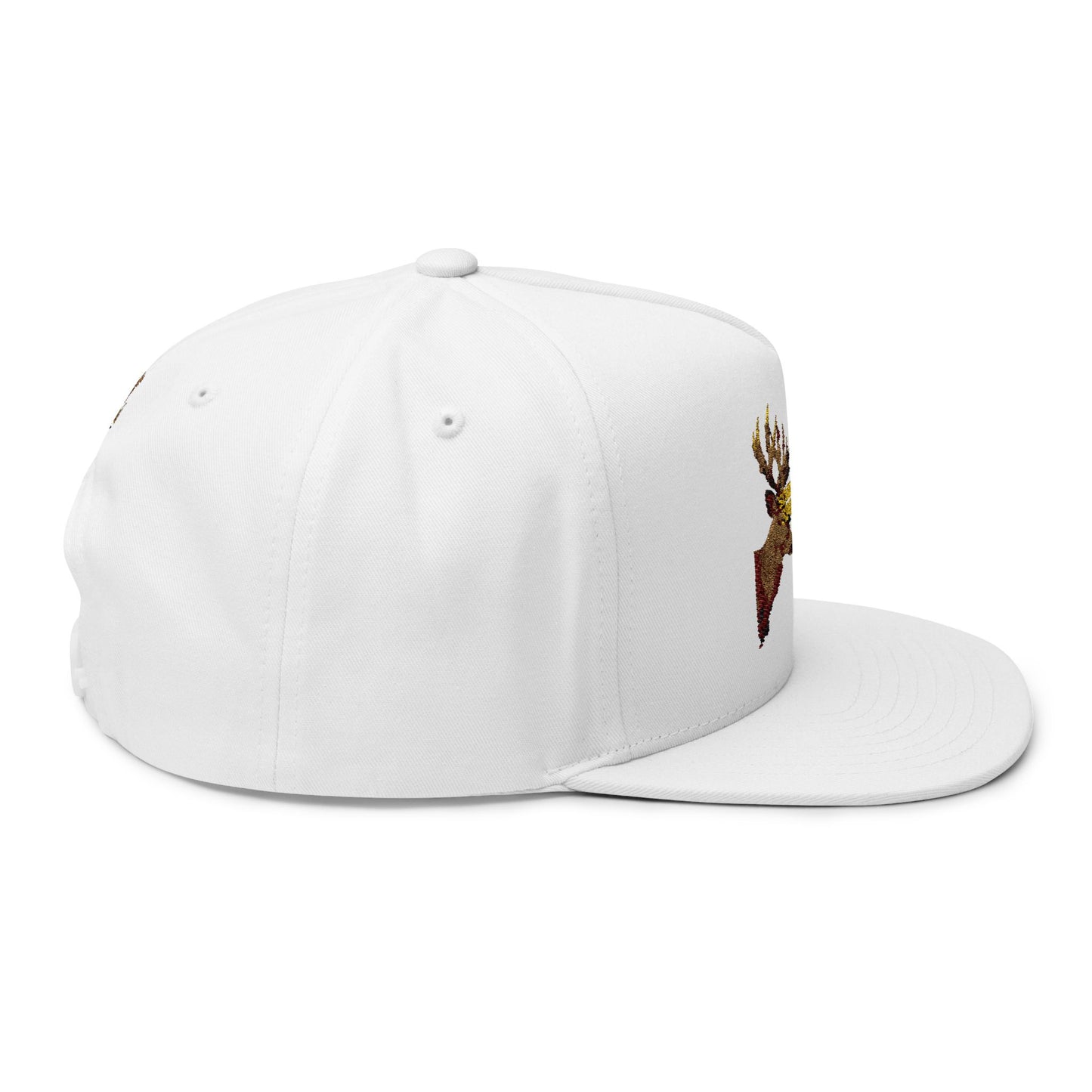 FLATBIL Cap with Whitetail Deer Design