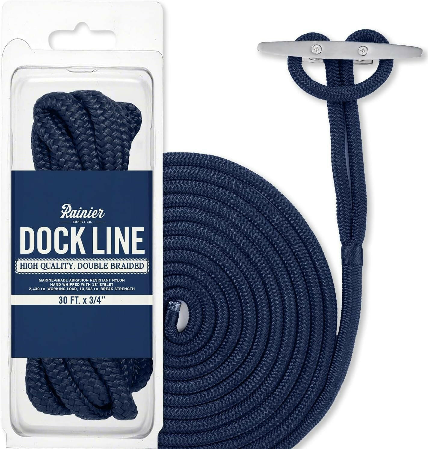 Upgrade Your Docking Game with Rainiersupplyco's Premium 30 Ft Navy Blue Boat Rope! 🌊⚓️ #MarineEssentials #BoatLife.