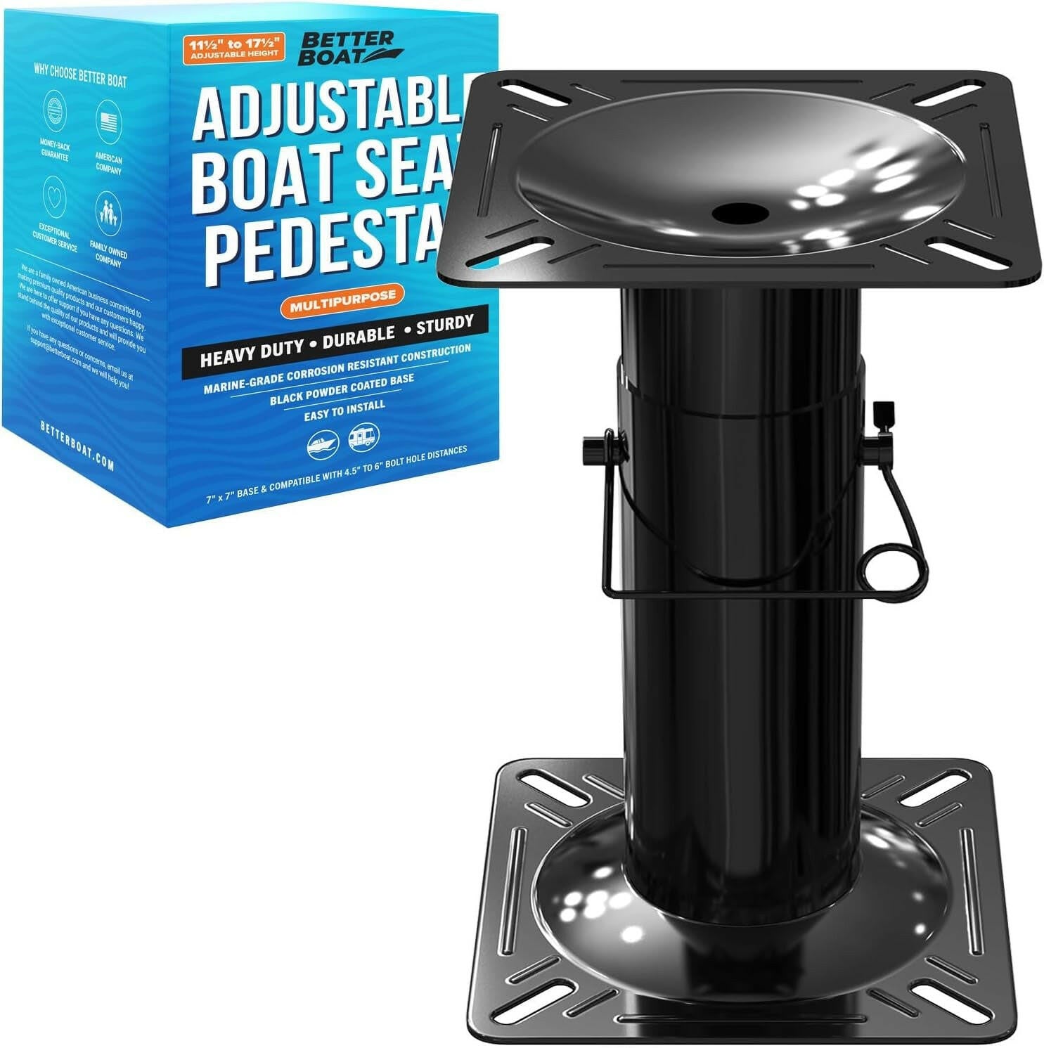 Transform Your Boat Adventures with Our Versatile Adjustable Seat Pedestal Mount – Ideal for Jon & Bass Boats! 🚤✨.