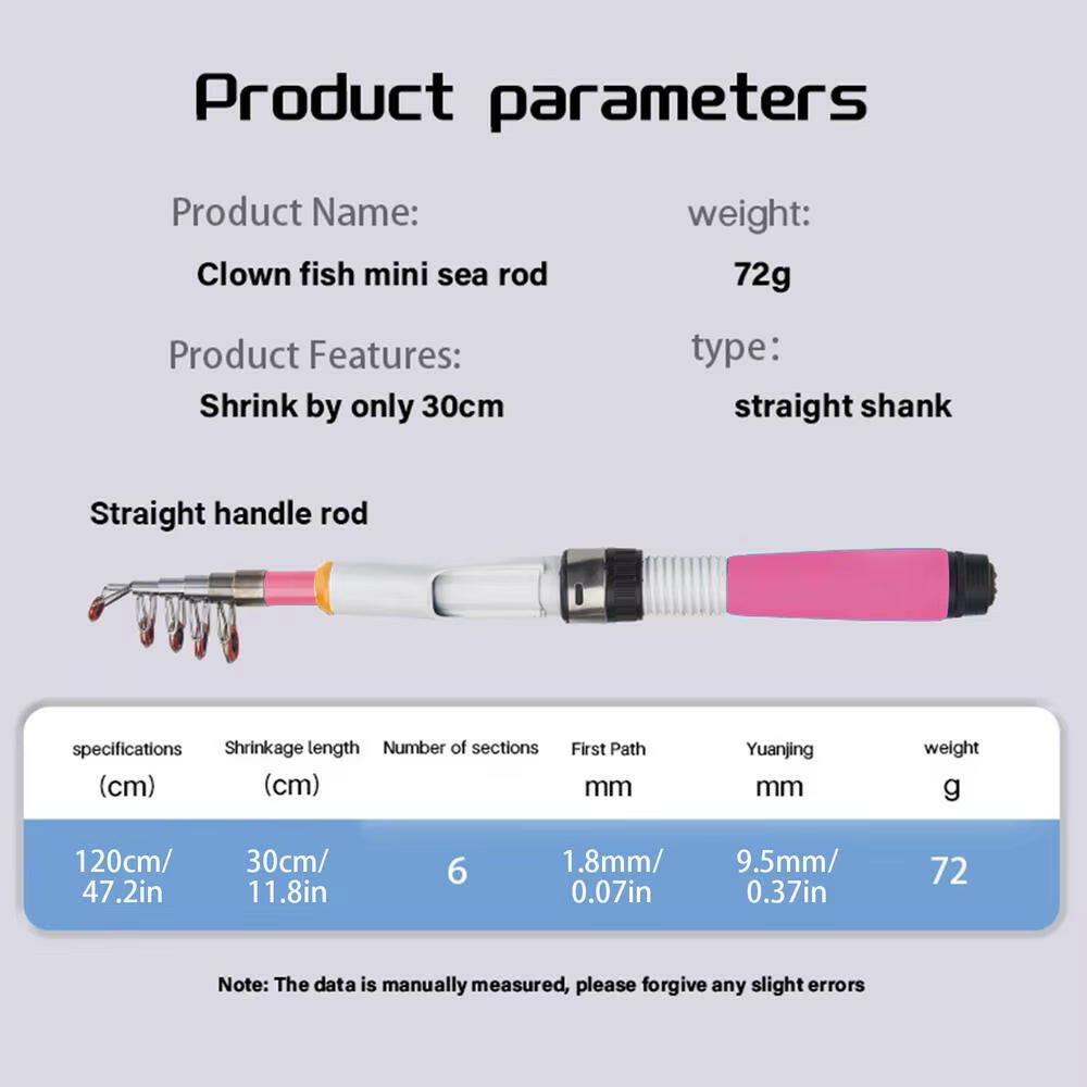 Fishing Rod and Reel Combo Small Telescopic Fishing Rod Portable Travel Fishing Pole Kit Telescopic Fishing Rod for Fishing.