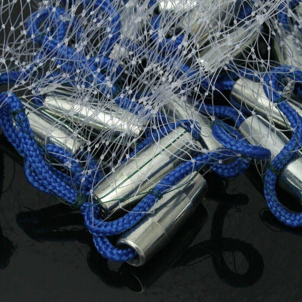 6/8/10/12/16FT Fishing Cast Net Bait Easy Throw Hand Cast Strong Nylon Mesh USA.