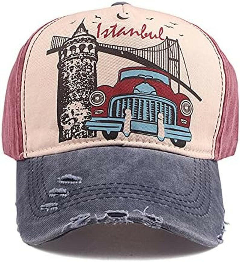 Men's Vintage Distressed Cotton Baseball Trucker Cap