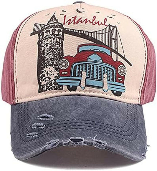 Men's Vintage Distressed Cotton Baseball Trucker Cap