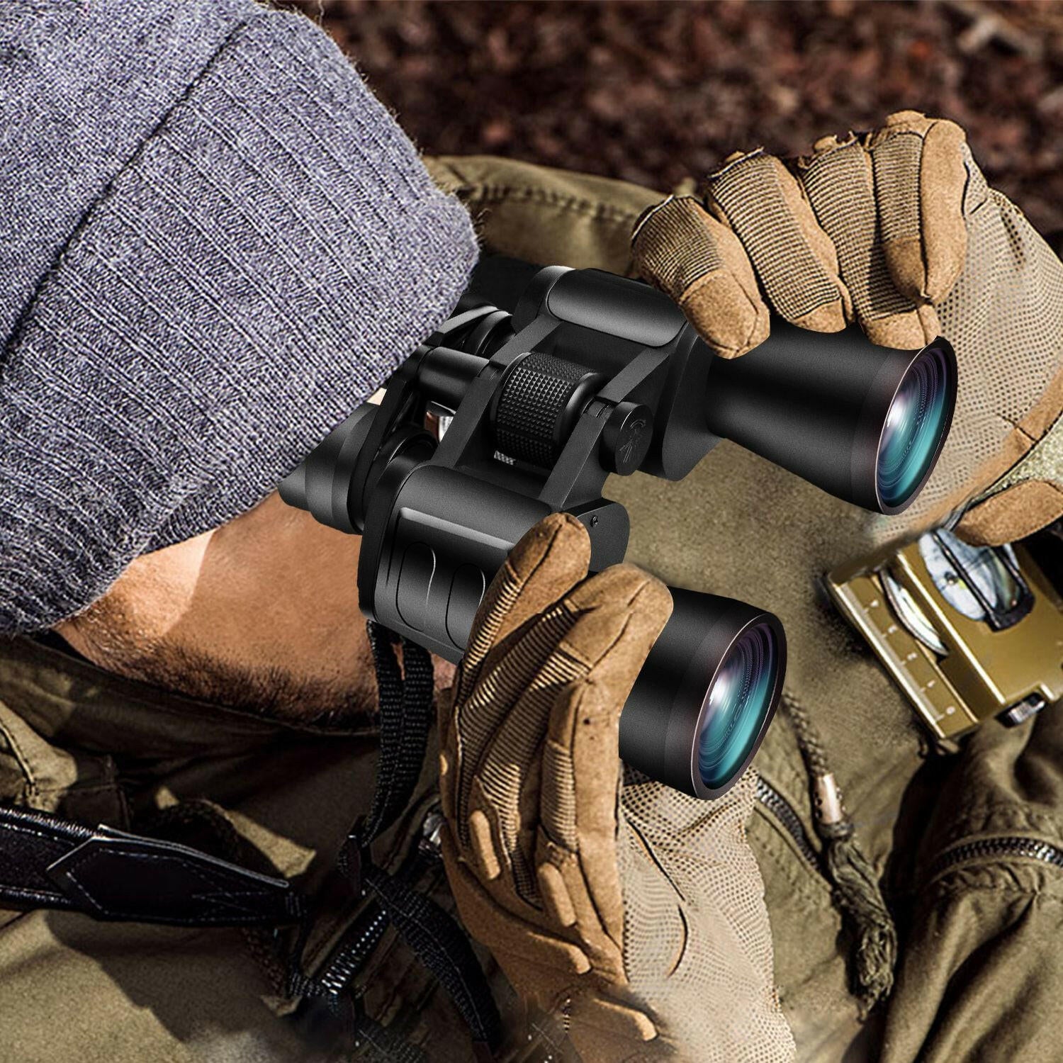 Portable Zoom Binoculars with FMC Lens for Low Light Night Vision - Ideal for Bird Watching, Hunting, Sports Events, and Concerts for All Ages