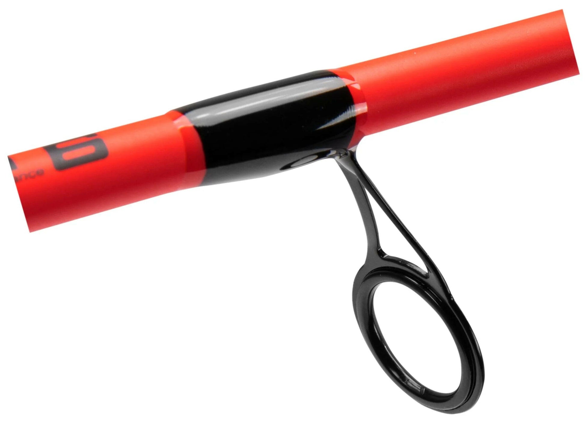Mach Smash Spinning Reel and Fishing Rod Combo, 6'6" One-Piece Rod with Size 30 Reel, Black and Red