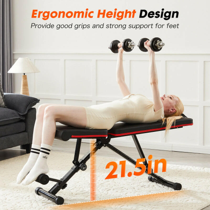Adjustable Weight Bench for Home Gym - Foldable Multi-Purpose Bench Press for Full Body Exercise and Strength Training, 795LBS Capacity with Incline and Decline Options