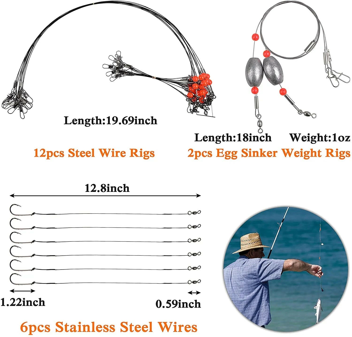 Comprehensive 161-Piece Saltwater Surf Fishing Tackle Box Kit – All-Inclusive Ocean Beach Equipment with Lures, Rigs, Hooks, and Accessories.