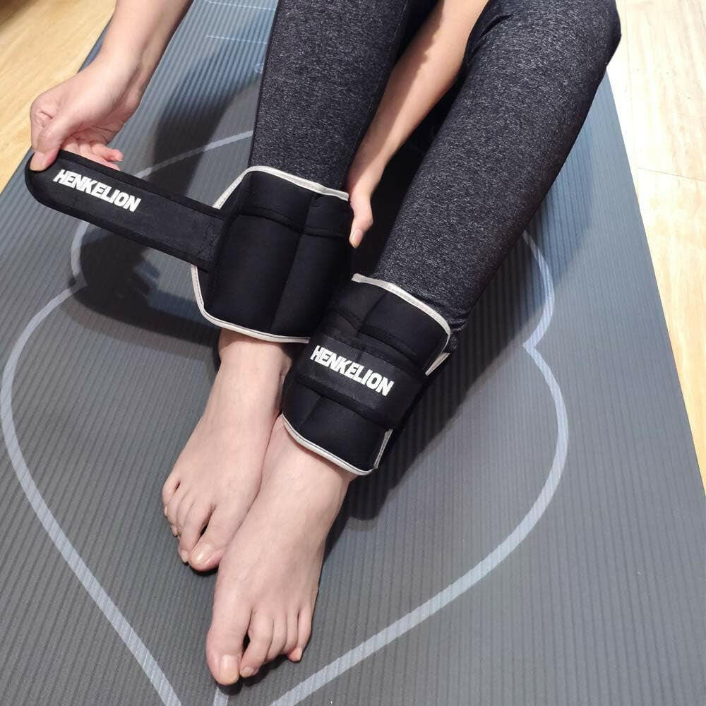 Adjustable Ankle Weights Set - 1 Pair (2, 3, 5, 10 Lbs) for Men, Women, and Kids | Perfect for Strength Training, Gym Workouts, Running, and Lifting - Available in Black, Grey, Pink, Blue, and Purple