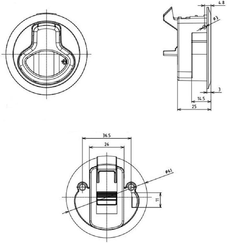 Upgrade Your RV or Boat with Our Sleek 2'' Black Plastic Flush Pull Slam Latch! Perfect for Deck Hatches & Cabinets! 🛥️✨ #MarineHardware #RVLife.