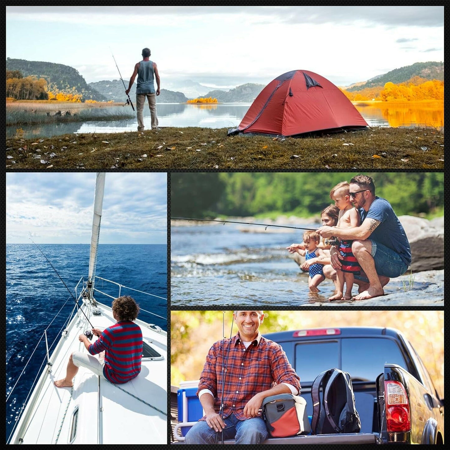 Ultimate Fishing Rod and Reel Combo - Telescopic Pole Set with Fishing Line, Lures Kit & Carry Bag for Saltwater & Freshwater Adventures (6-9 Feet).