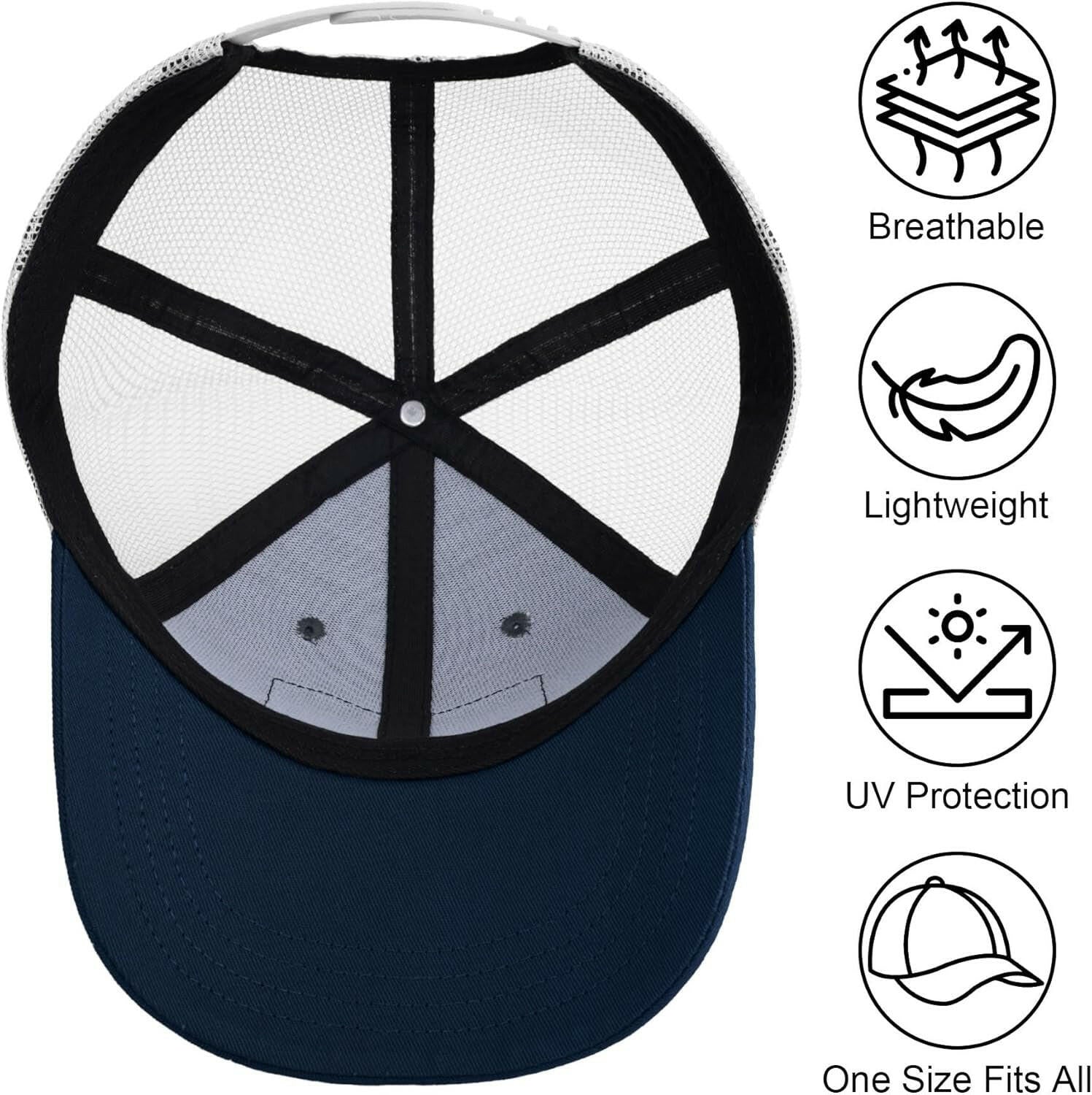 American Fish Flag Trucker Hats - Ideal Gifts for Fishing Enthusiasts, Camping, and Everyday Use