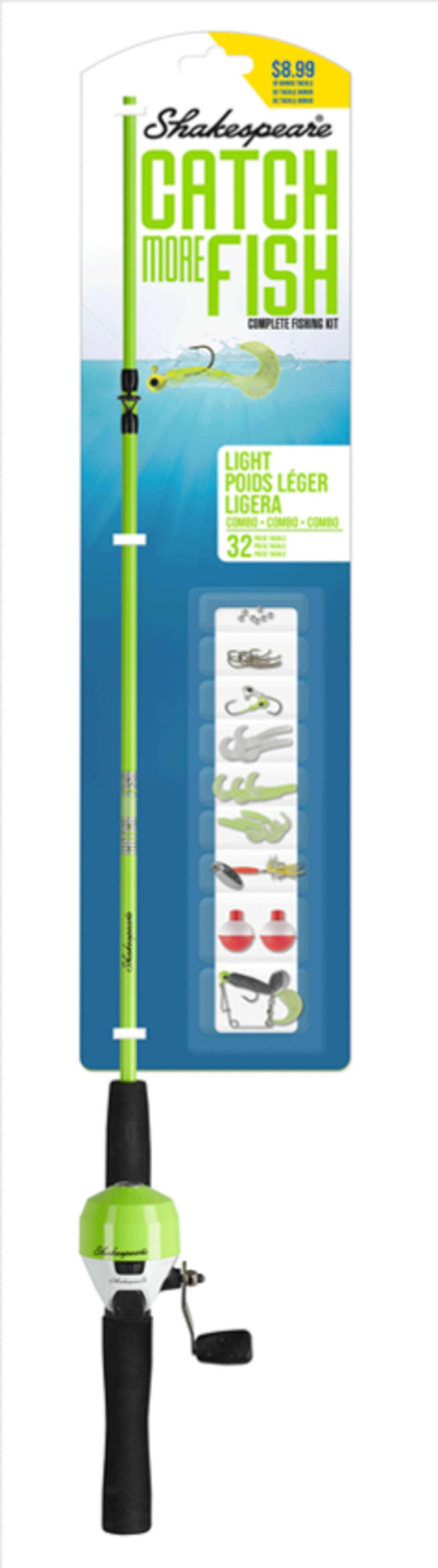 Catch More Fish Light Spinning Fishing Kit - 5' Light Rod with Size 20 Reel