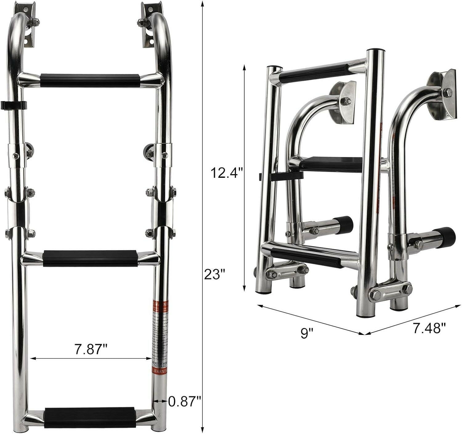 Upgrade Your Water Adventures with Our Foldable 3-Step Stainless Steel Boat Ladder! 🛥️🚤 #MarineGear #BoatLife.