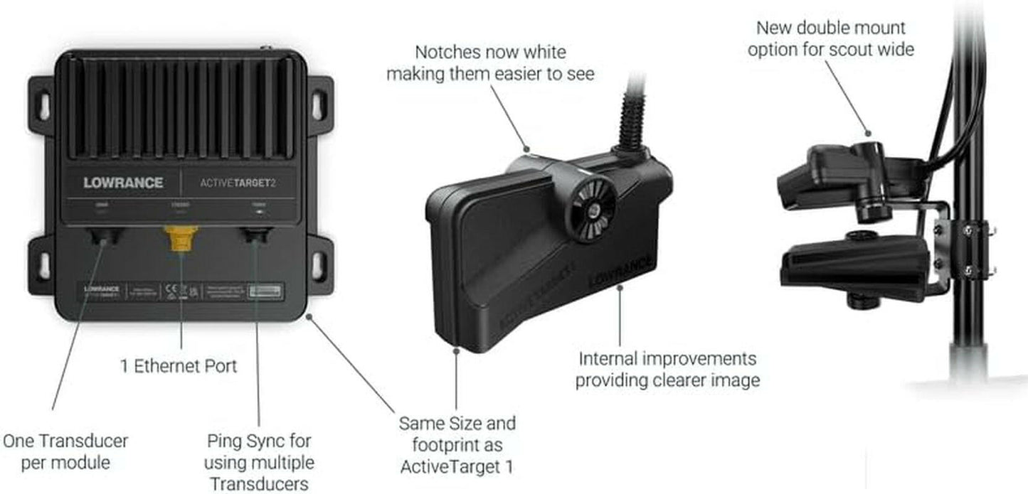 Activetarget2 Complete Fishing System: Module, Transducer & Mounts Included.