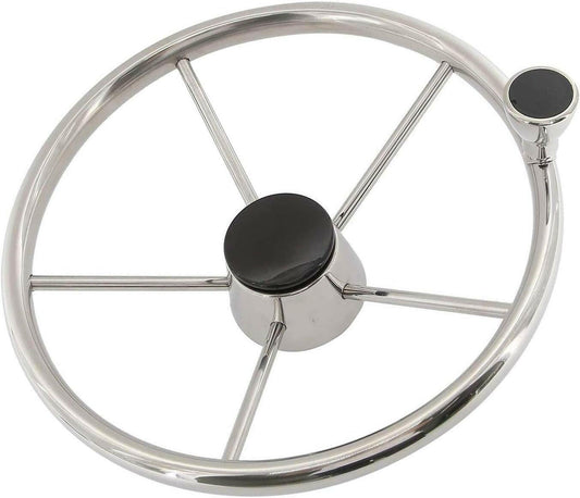 Revamp Your Ride with Our Chic 15.5" Stainless Steel Steering Wheel! 🛥️✨ #BoatLife #MarineGear.