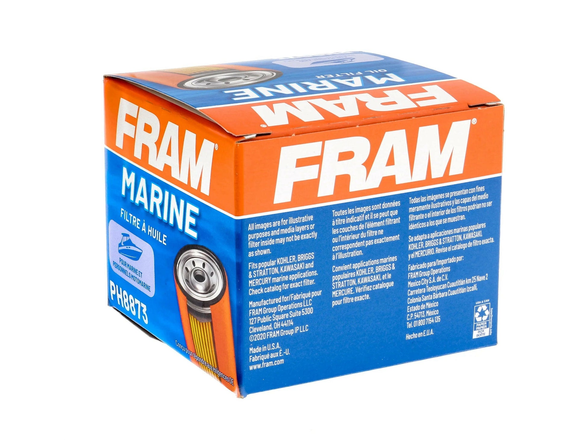 Marine PH8873 Replacement Oil Filter for Select Marine and Personal Watercraft Vehicles, 10,000-Mile Service Interval