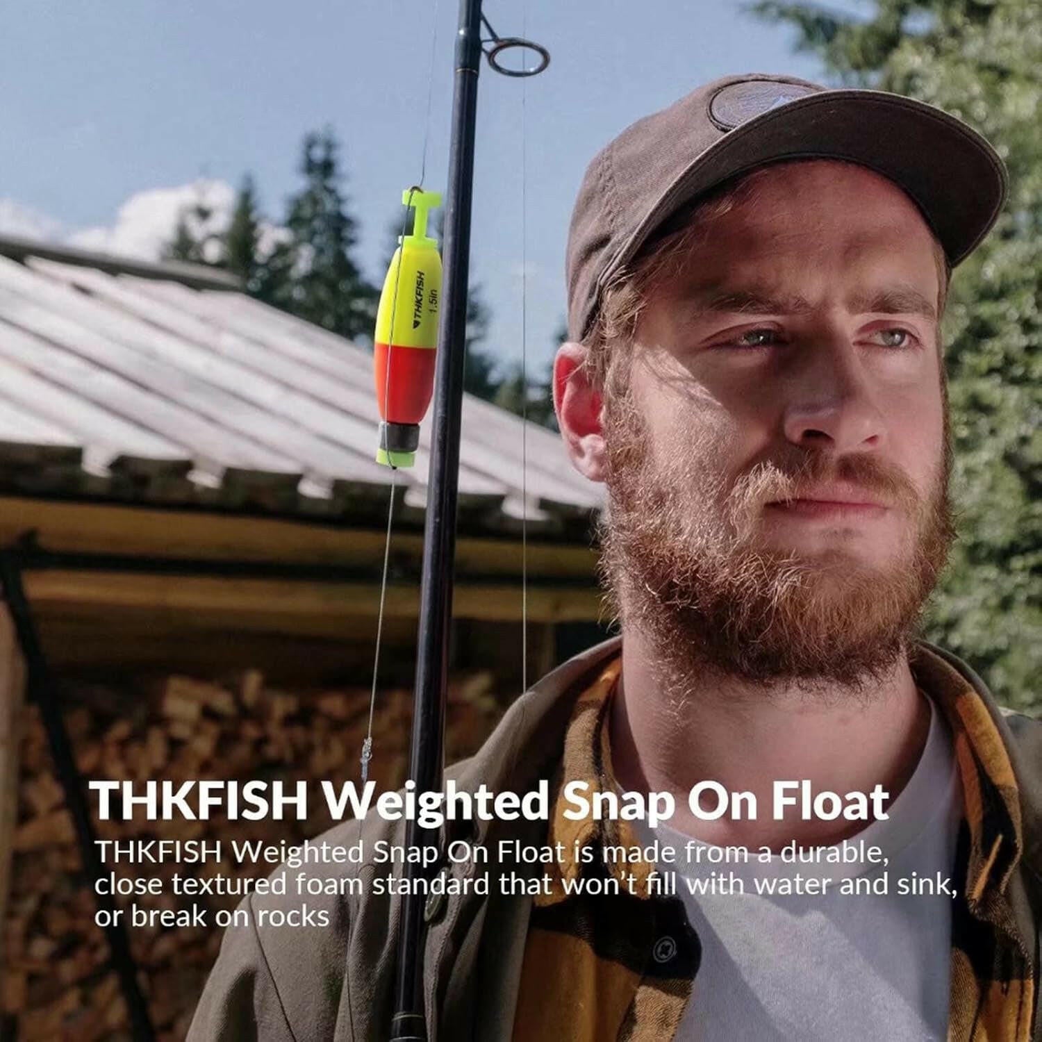 Premium 5PCS EVA Foam Fishing Bobbers - Vibrant Red/Green Snap-On Floats for Freshwater & Saltwater Adventures.