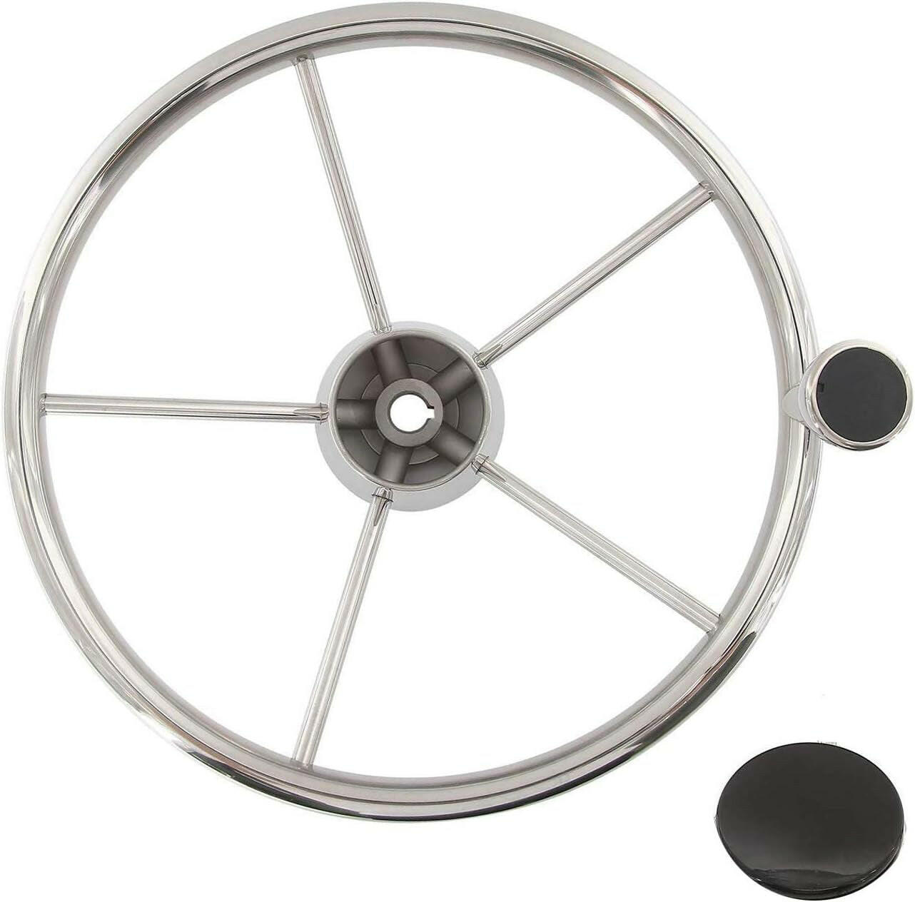 Revamp Your Ride with Our Chic 15.5" Stainless Steel Steering Wheel! 🛥️✨ #BoatLife #MarineGear.