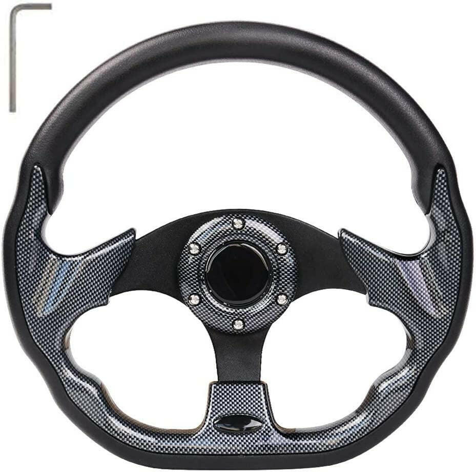 Upgrade Your Golf Cart with Ergonomic D-Shape Steering Wheel - Fits EZGO, Club Car, and Yamaha Models for Ultimate Comfort and Precision.