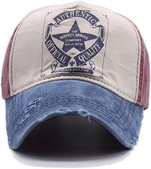 Men's Distressed Vintage Baseball Cap - Adjustable Washed Trucker Sun Hat