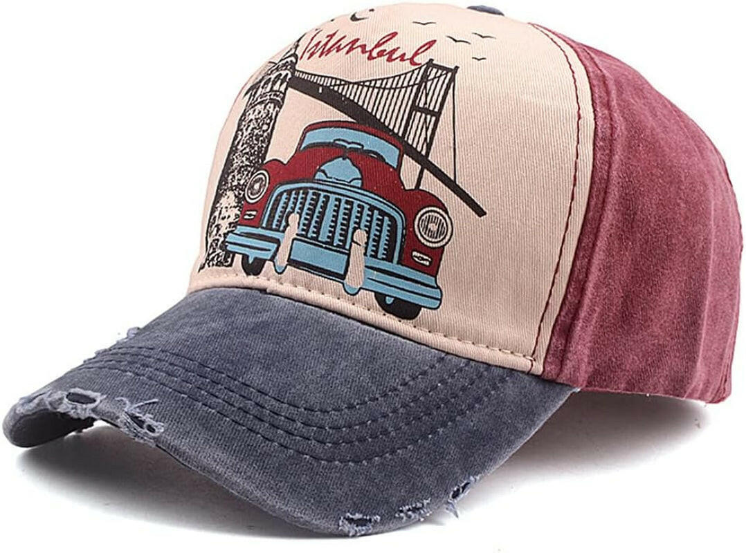 Men's Vintage Distressed Cotton Baseball Trucker Cap