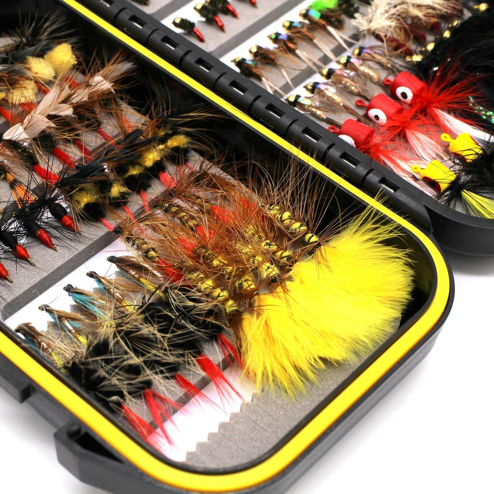 Flies Assortment Fishing Lures Kit for Trout, 100 Count.