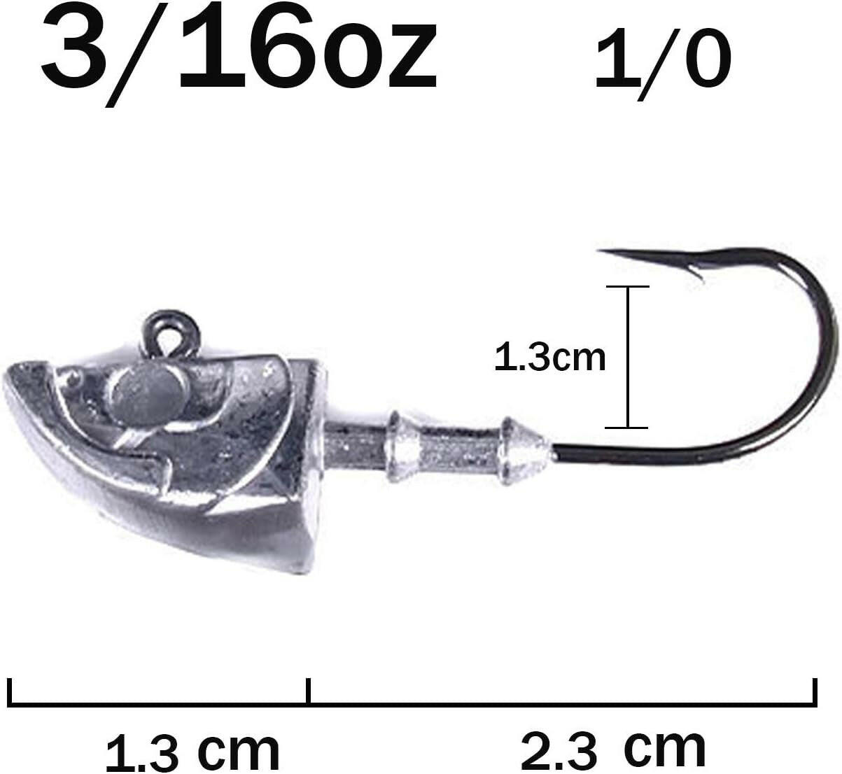 Swimbait Jig Head Saltwater Flats Jig Head Bait Spin Head Jigs Realistic Fish Head Jig Heads 5 Pack.