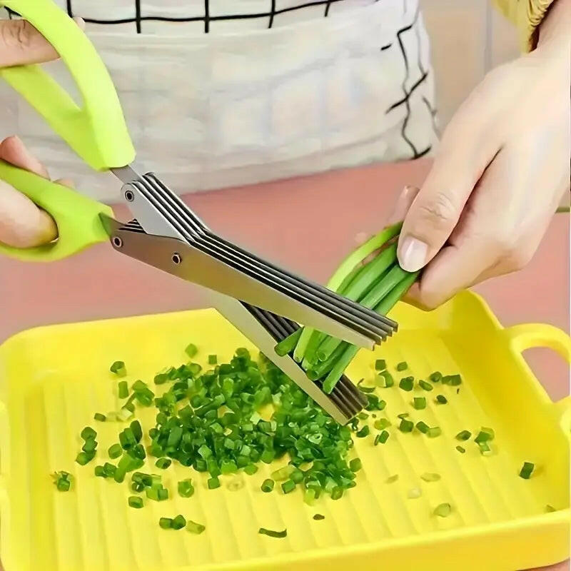 Five-Layer Vegetable Cutting Scissors.