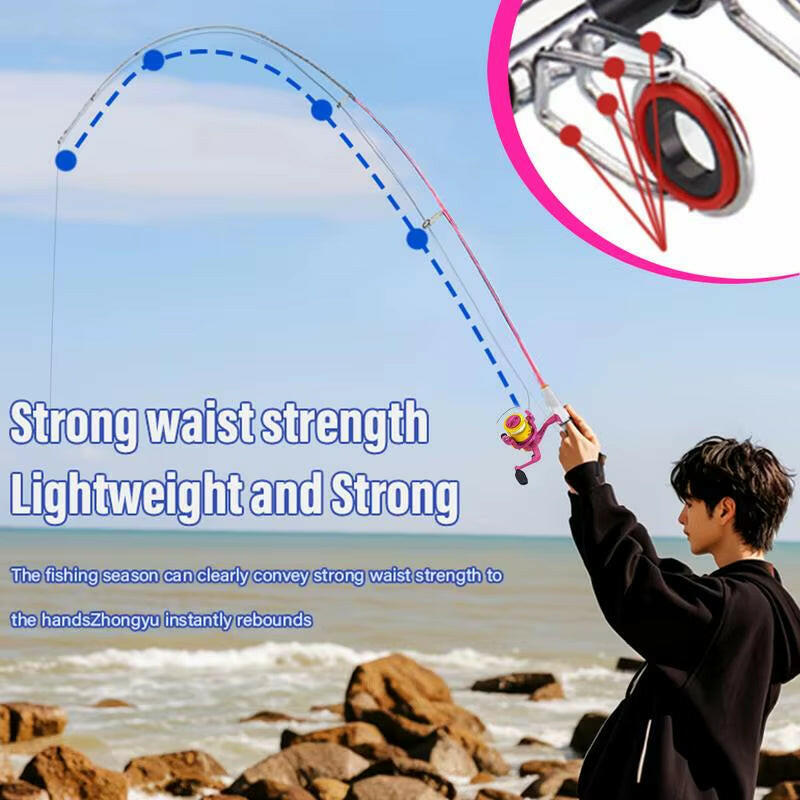 Fishing Rod and Reel Combo Small Telescopic Fishing Rod Portable Travel Fishing Pole Kit Telescopic Fishing Rod for Fishing.