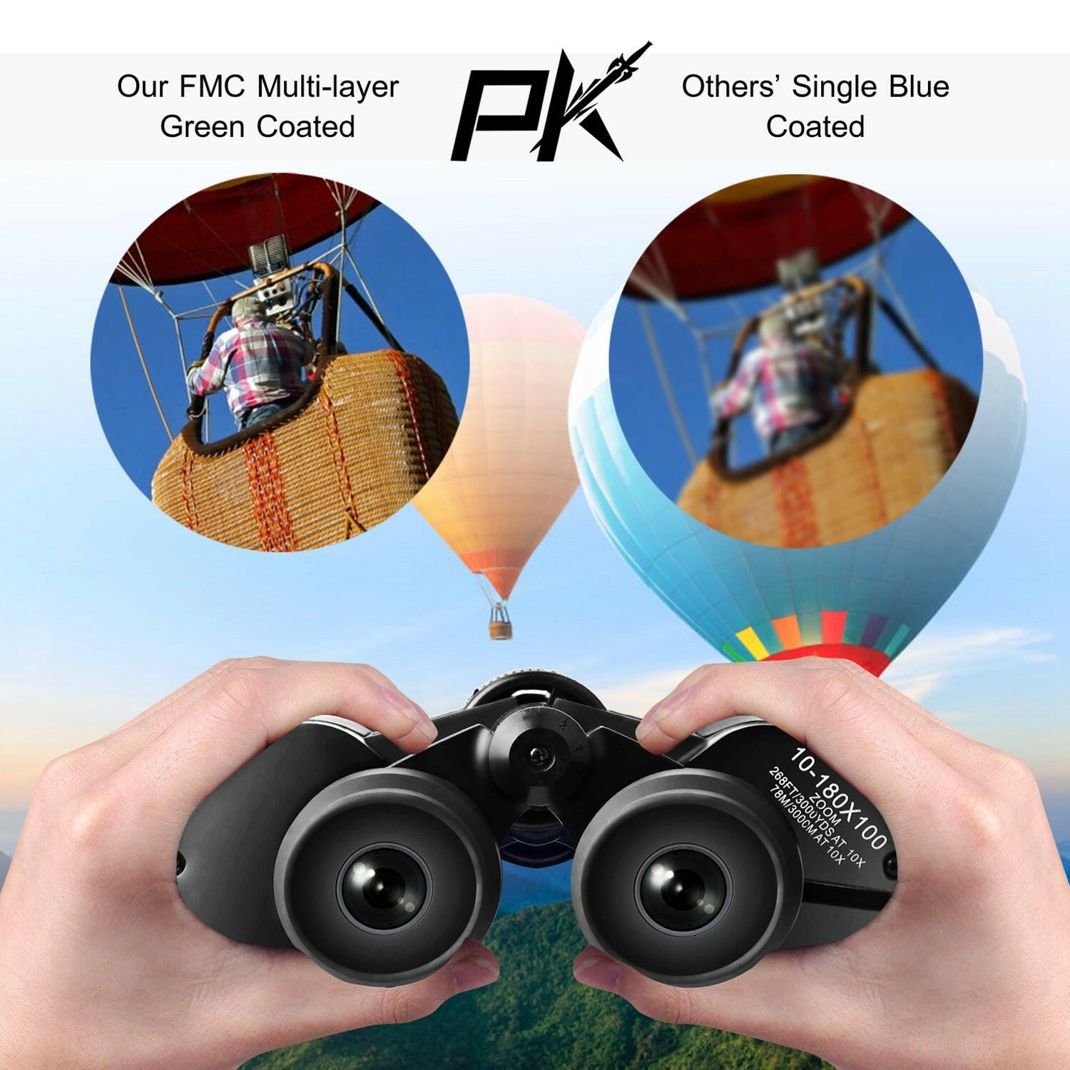 Portable Zoom Binoculars with FMC Lens for Low Light Night Vision - Ideal for Bird Watching, Hunting, Sports Events, and Concerts for All Ages
