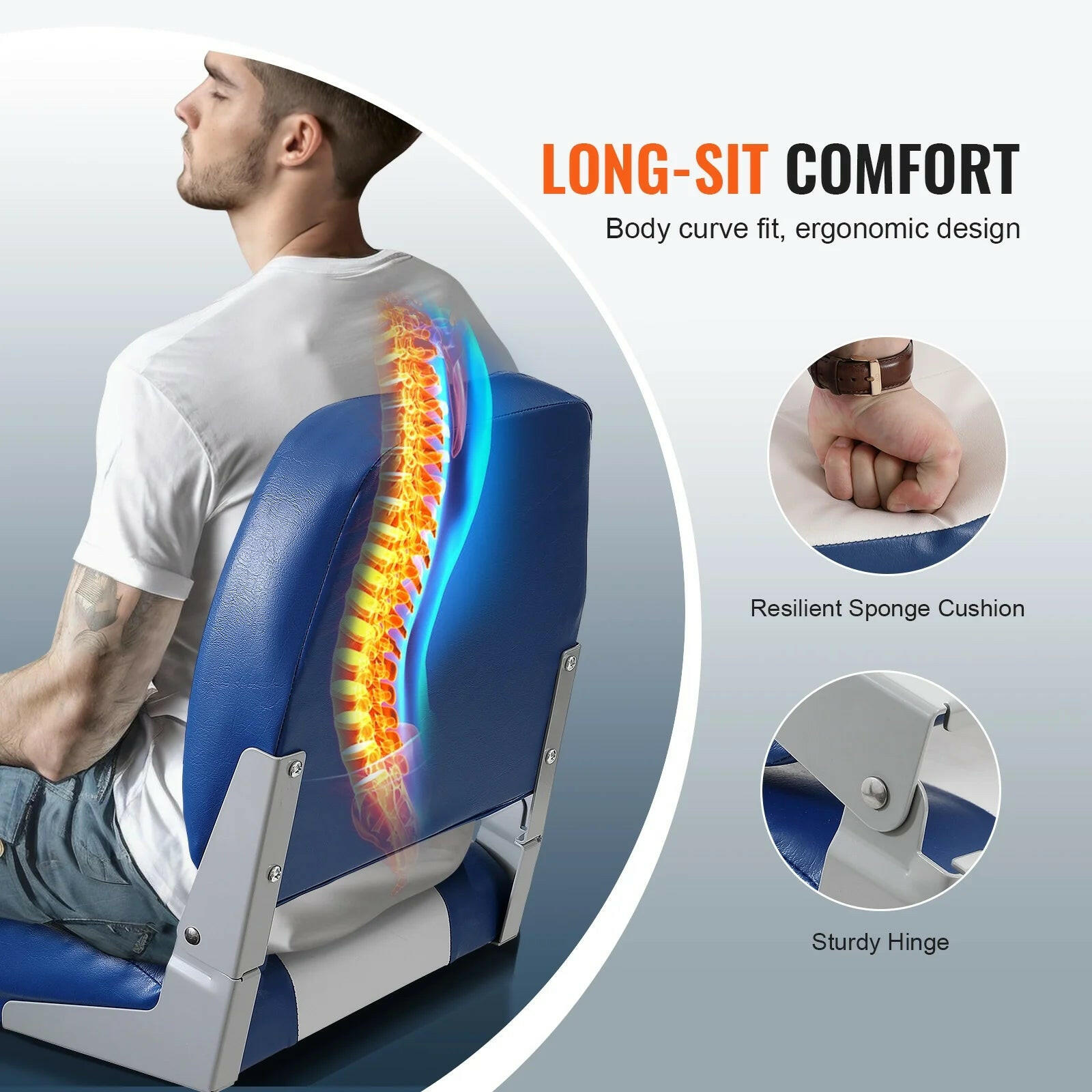 Transform your time on the water with our colorful, waterproof low back cushion seat! 🌊🛥️ #BoatLife #ComfortOnTheWater.