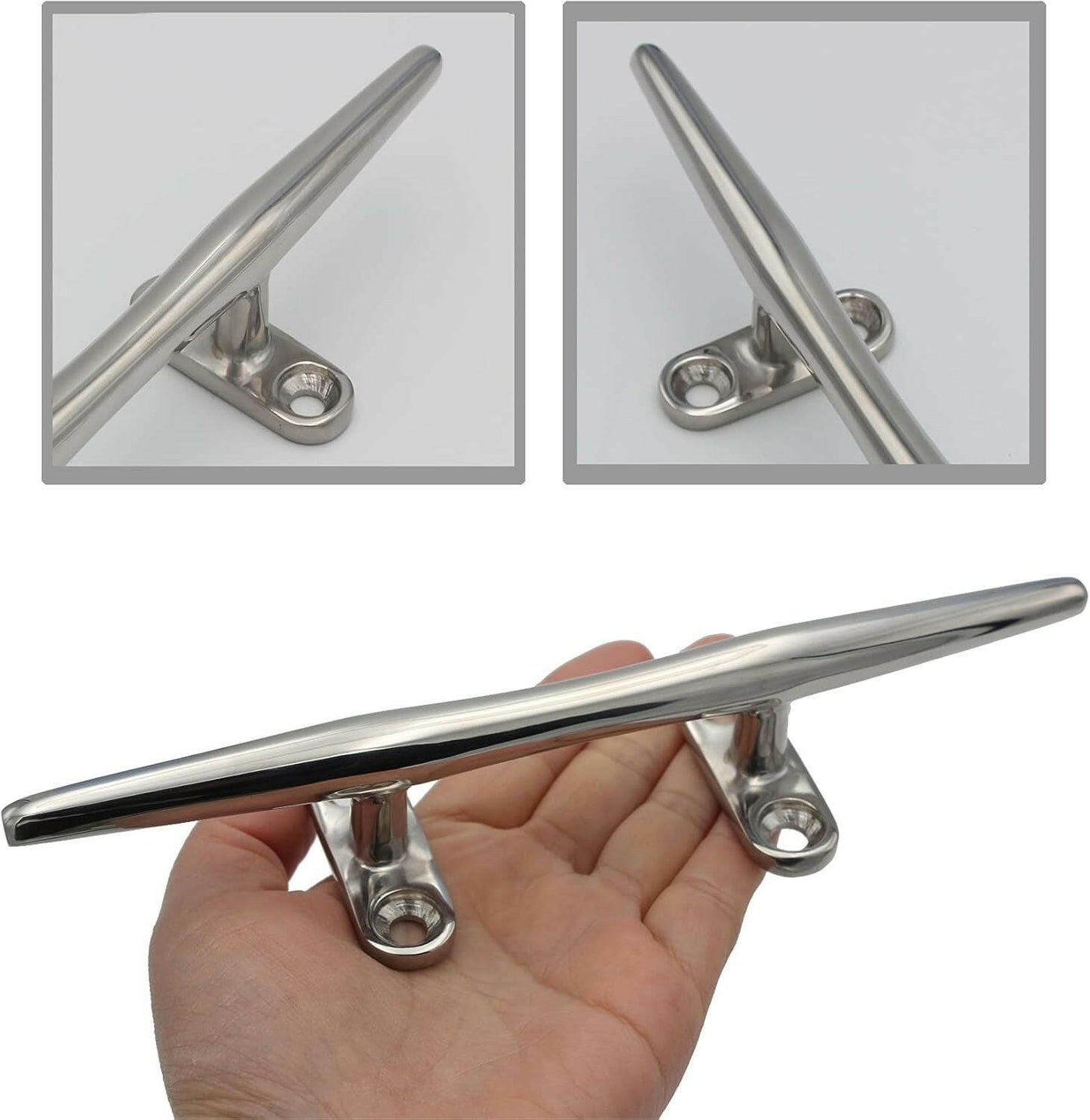 Enhance Your Dock with Premium 316 Stainless Steel Cleats - Ideal for Boats, Decks, and Nautical Decor! Available in 8/10/12/15 Inch Sizes and Various Pack Options!.