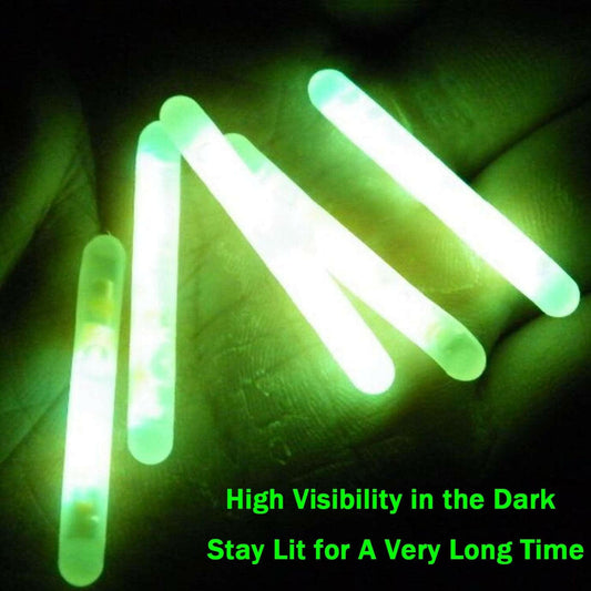 Premium Fishing Glow Stick Kit - High-Visibility Bobber Lights for Sizes 1"-3" - Bulk Packs Available (10-250 Pieces) for Improved Night Fishing Performance.