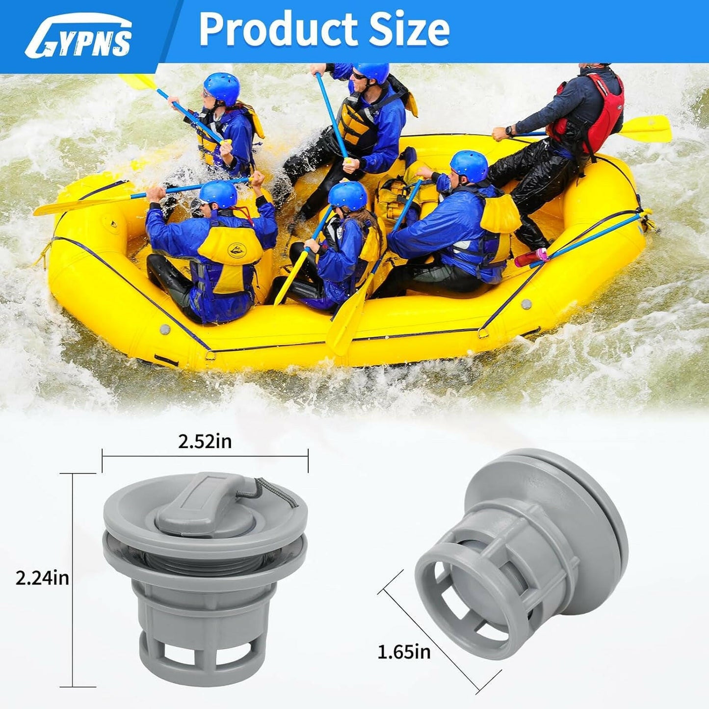 Upgrade Your Adventure! 🌊✨ Inflatable Boat Air Valve Cap Plugs Kit - Perfect for Kayaks, Rafts & More! 🚣‍♂️💨 (Pack of 2).