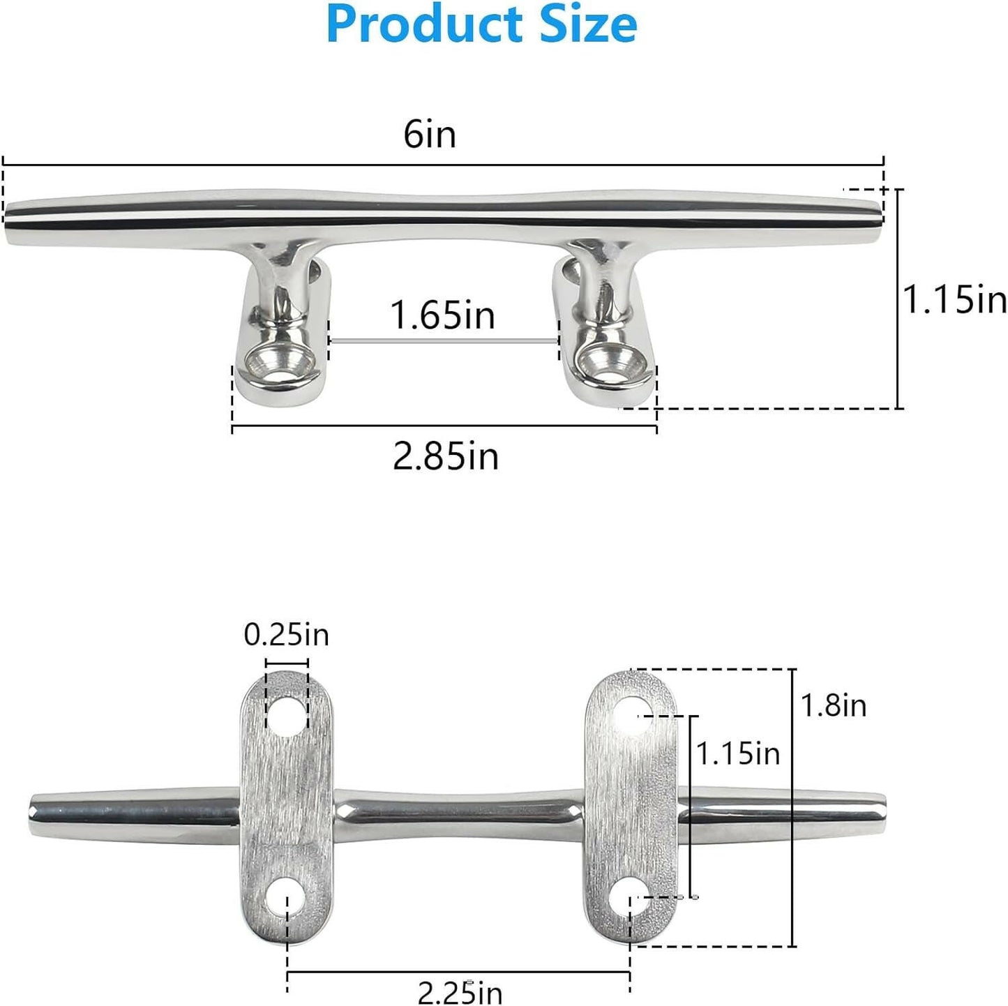 Elevate Your Docking Experience with Premium Stainless Steel Boat Cleats – Ideal for Yachts, Decks & Nautical Decor – Choose from Various Sizes & Packs!.