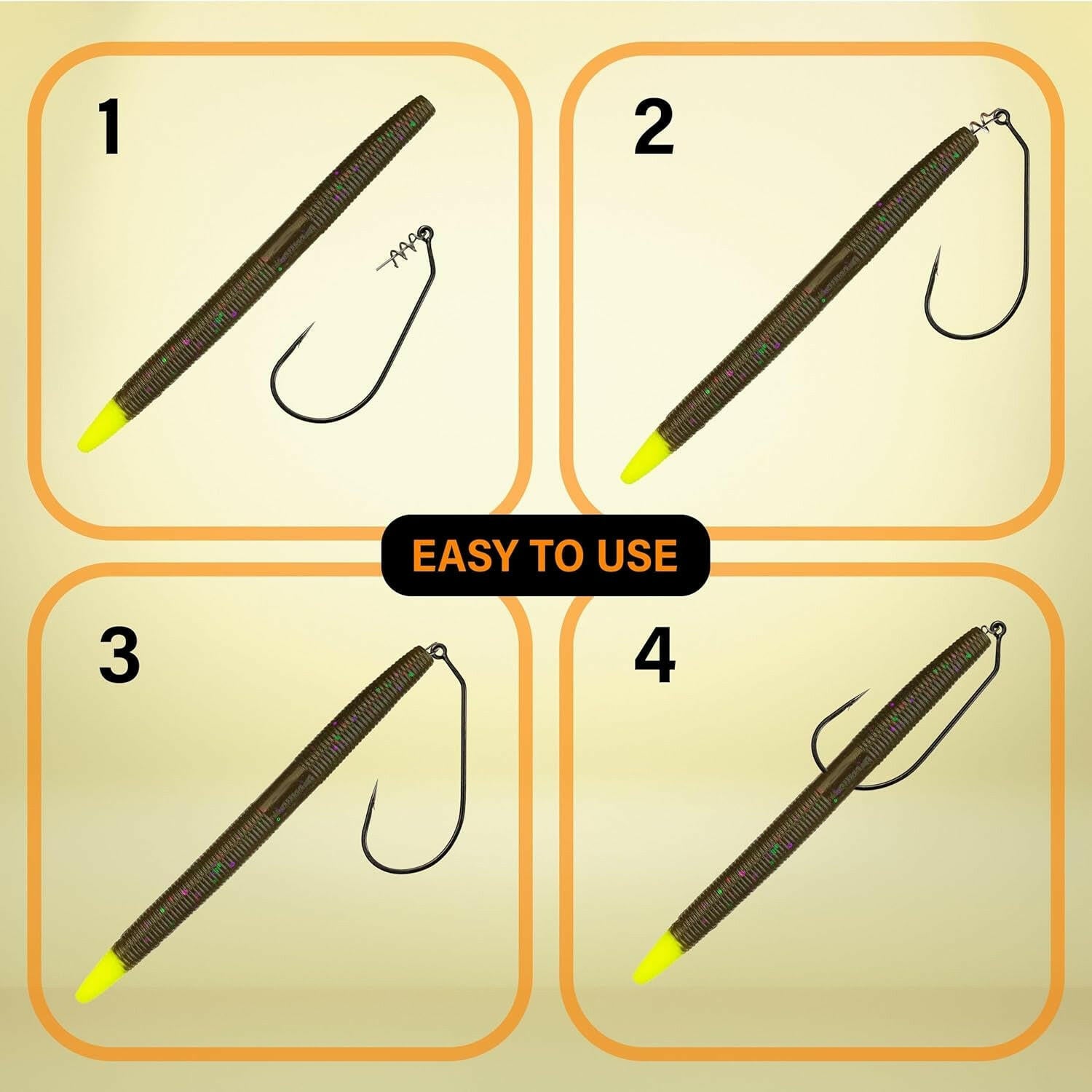 Swimbait Hooks for Bass Fishing - Premium Soft Plastic Hooks with Centering Spring Pin for Swim Baits and Worm Lures, Available in Sizes 1/0 to 10/0 (Pack of 10 or 25)