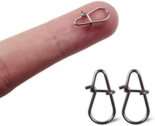 100-Piece Pack of High-Strength Fishing Snaps and Power Clips - Available in 25LB, 30LB, and 40LB Options
