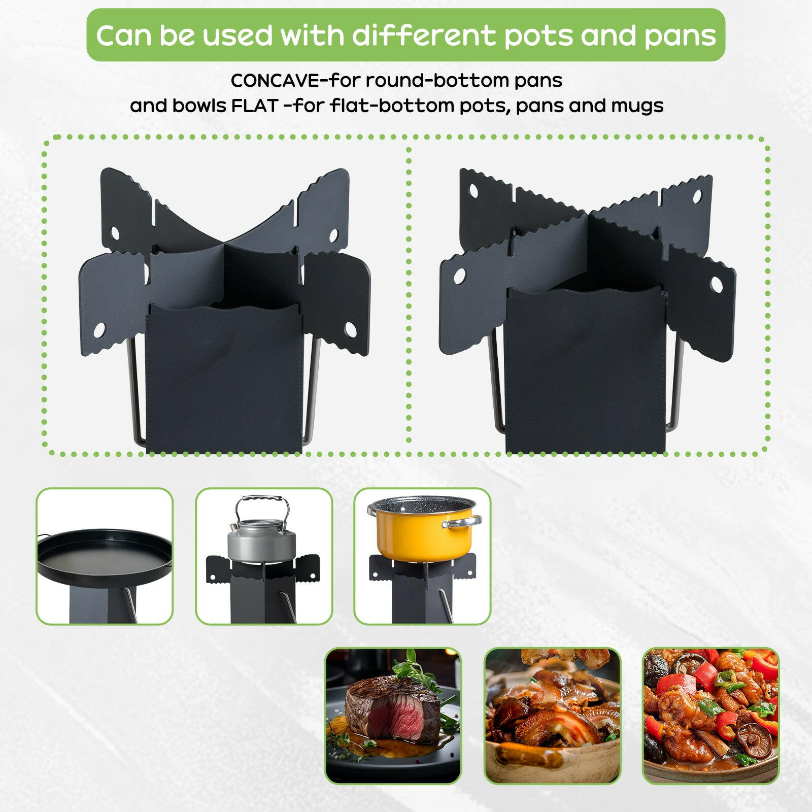 Black Wrought Iron Panels for Camping Stove Use