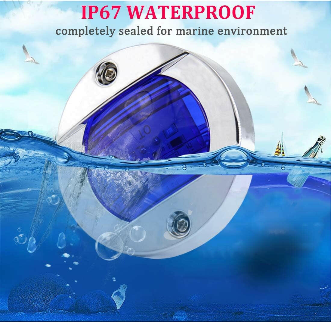 Vibrant Blue LED Night Fishing Lights - Perfect for Boat Courtesy, Deck, and Navigation.