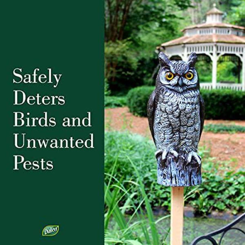 Great Horned Owl Decoy - 16 Inch Realistic Scarecrow for Natural Pest Control