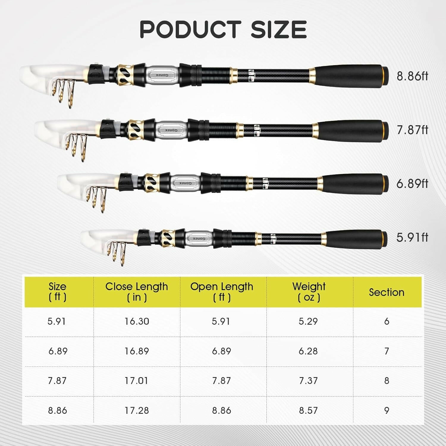 Ultimate Fishing Rod and Reel Combo - Telescopic Pole Set with Fishing Line, Lures Kit & Carry Bag for Saltwater & Freshwater Adventures (6-9 Feet).